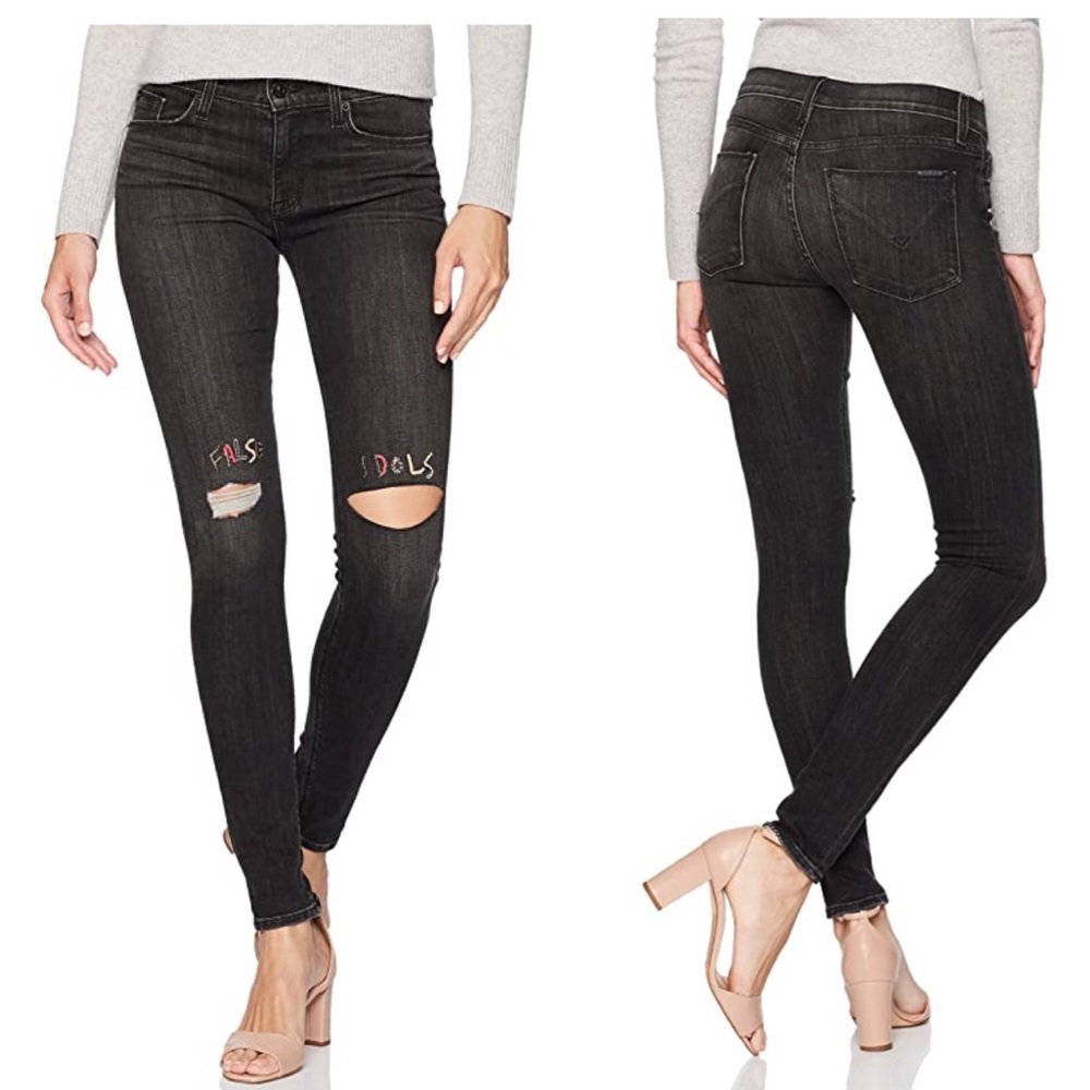 HUDSON Distressed Skinny Jeans